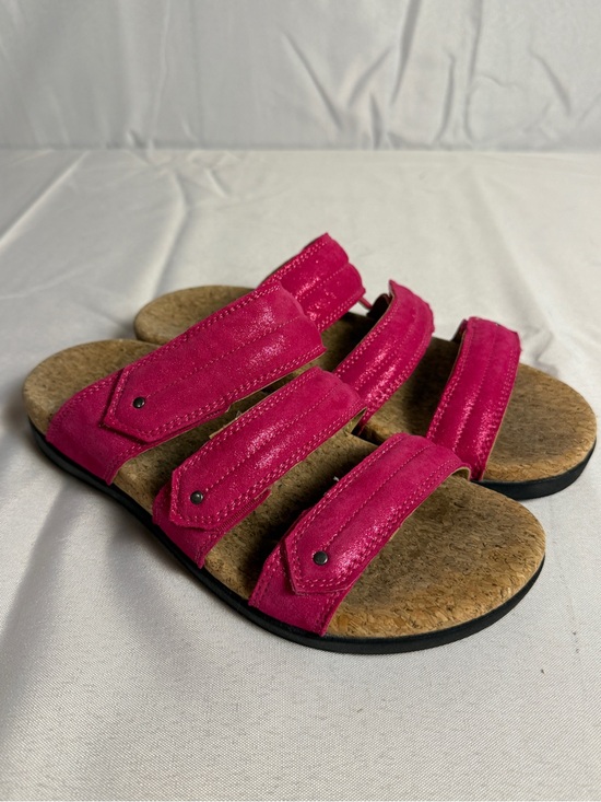 REVITALIGN Shoes - Revitalign Oasis Orthotic Slide Sandals Hot Pink Cork Sandals Size 7.5